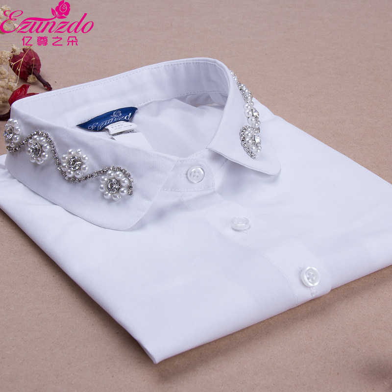 Billion statue Versatile False collar Rhinestone False collar children shirt the republic of korea decorate winter shirt white Collarin the Accessories/Leather belt/Hat/Muffler , Muffler/Scarves/Shawl  category - from Buy2taobao.com to provide professional Taobao agent buy service
