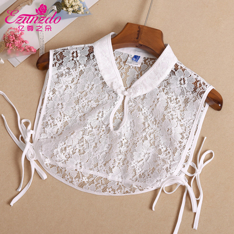 亿尊之朵春秋季新款旗袍立领百搭假领子装饰蕾丝领女韩百搭假衣领