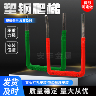 塑钢爬梯检查井爬梯污水雨水窖井爬梯市政下水管道预埋爬梯踏步