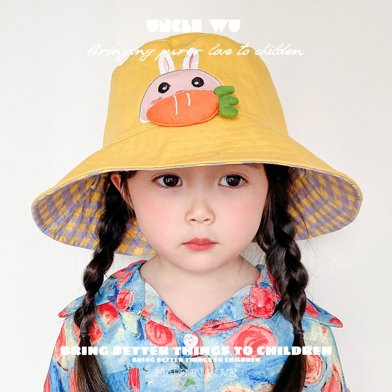 2023新款儿童渔夫帽女童遮阳帽