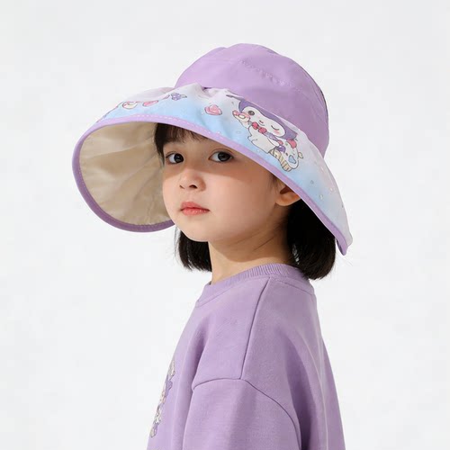 卡通儿童防晒帽夏季女童空顶帽遮阳帽女孩太阳帽可折叠小孩帽可爱