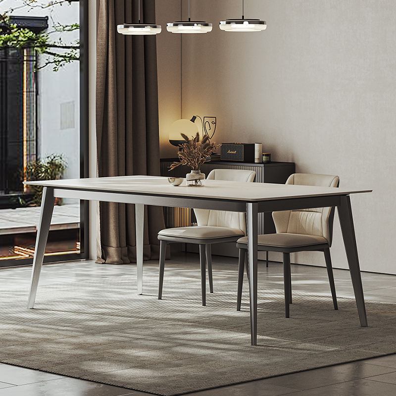 意式风轻奢小户型饭桌德利丰岩板