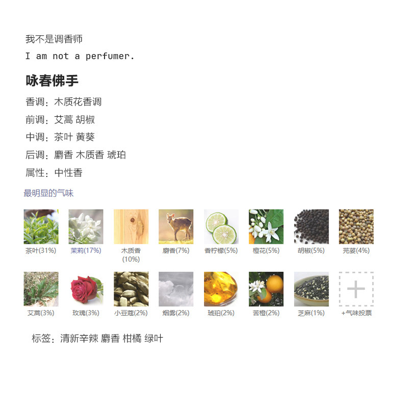 thumbnail for 【咏春佛手】茶香+木质香+花香 原创小众香氛2ml/30ml