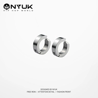 Клипсы в стиле хип-хоп из нержавеющей стали, серьги подходит для мужчин и женщин, аксессуар, без проколов ушей