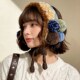 混彩美拉德毛球绑带针织耳罩女秋冬季 骑行保暖防寒耳暖耳套耳捂子