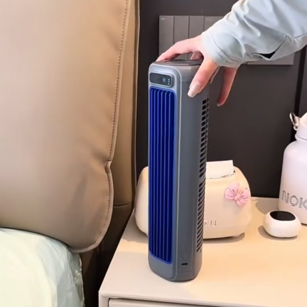 夏季超静音空调扇家用桌面循环扇制冷静音塔式电风扇便携式空调扇