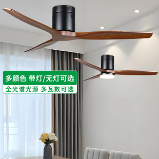吸顶餐厅吊扇灯家用复古带灯电风扇吊灯家用一体变频客厅大吊扇