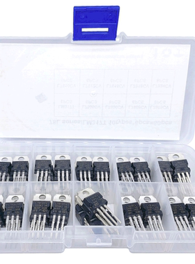 60个LM317T/L7805/06/08/09/10/12/15/18/24CV三端稳压集成块套装