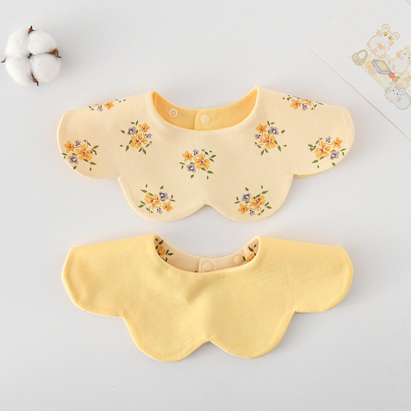 新款韩版双面口水巾宝宝纯棉A类花瓣围兜口水兜360度造型小围嘴,婴童用品,口水巾,淘宝优惠券,粉丝福利购,淘宝优惠卷