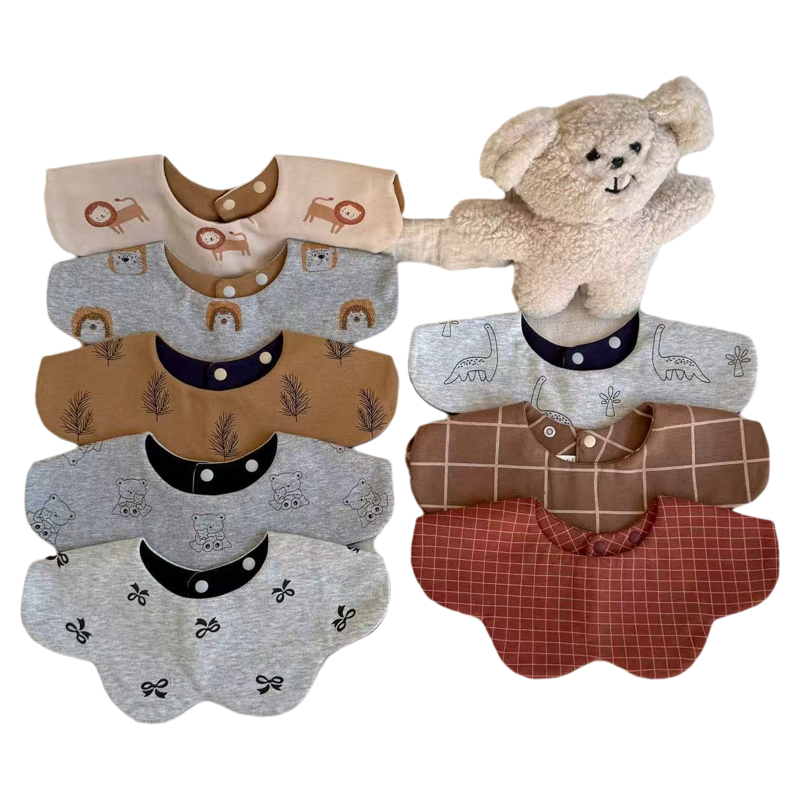 新款韩版口水兜360度造型小围嘴双面口水巾婴幼儿纯棉A类花瓣围兜,婴童用品,口水巾,淘宝优惠券,粉丝福利购,淘宝优惠卷