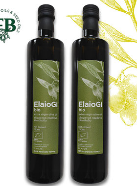 弗法斯希腊橄榄油特级初榨原装进口750ml*2瓶单果冷榨食用油生饮