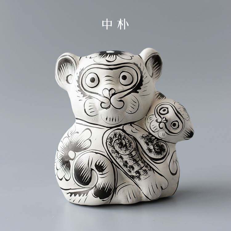 民艺凤翔泥塑母子猴民间手工艺生肖猴摆件商务礼品母亲节礼物