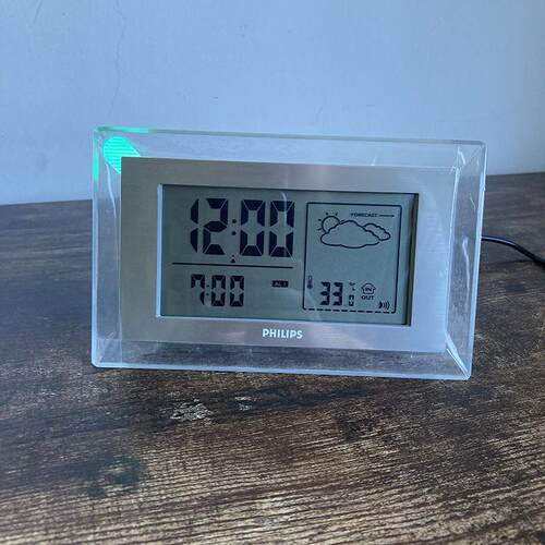 AL直接冲!懂的都懂!床头钟控收音机桌面小闹钟温度湿度大屏背