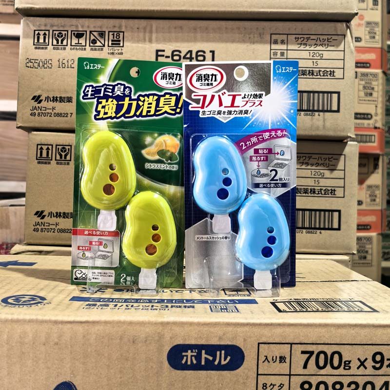 日本代购ST小鸡仔垃圾桶消臭粘贴式垃圾驱虫驱蝇除菌除臭除味2枚