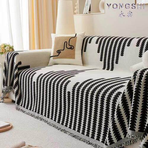 租房沙发盖布全盖毯巾全盖双面可用四季通用雪尼尔防滑防猫抓套罩