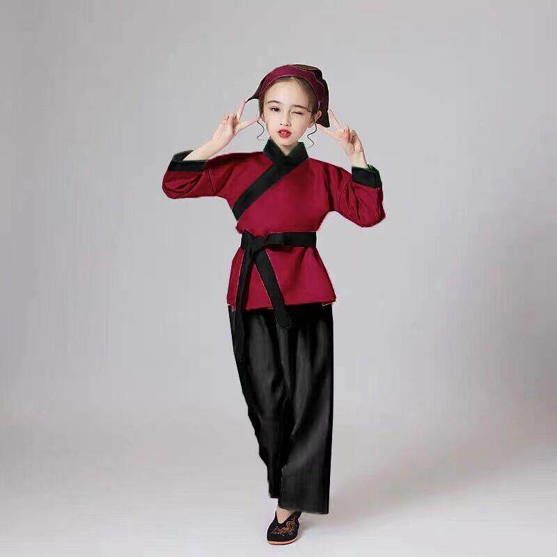 鲁幽香愚公移山民演剧出服ezx舞台服装锄禾农昕表演服课本剧农夫