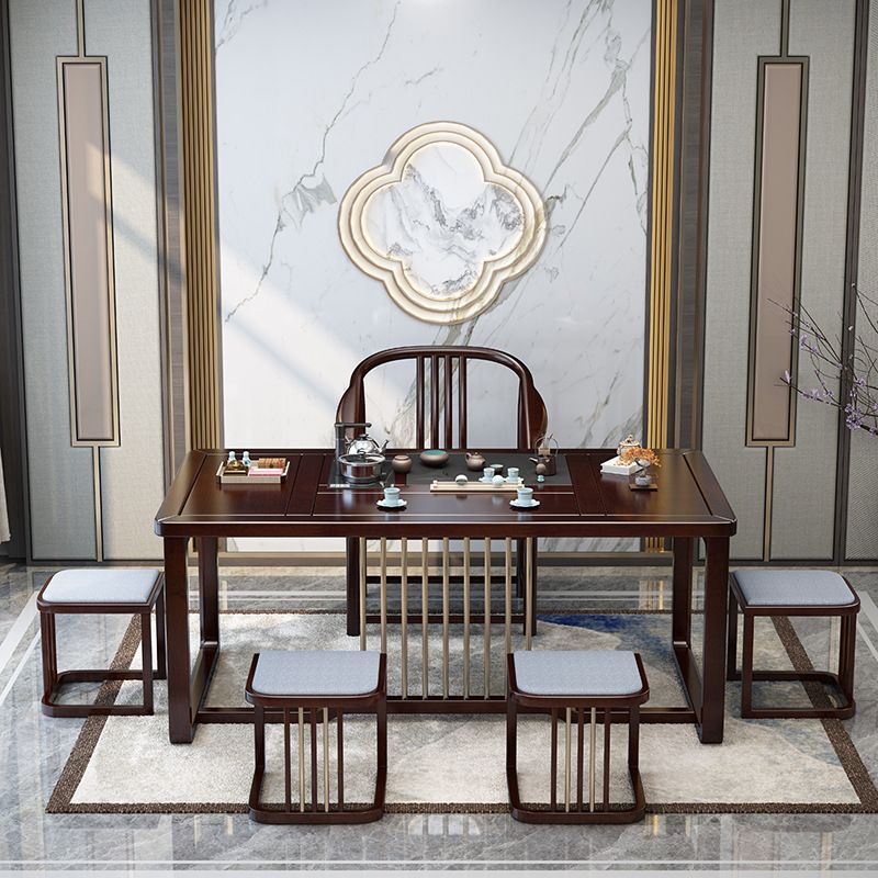 新中式实木茶台桌椅组合会客茶桌客厅家具大小户型简约家用喝茶桌
