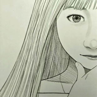 纯手工动漫素描手绘头像漫画画像定制真人照片代画设计肖像速写图