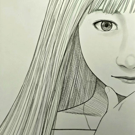 纯手工动漫素描手绘头像漫画画像定制真人照片代画设计肖像速写图