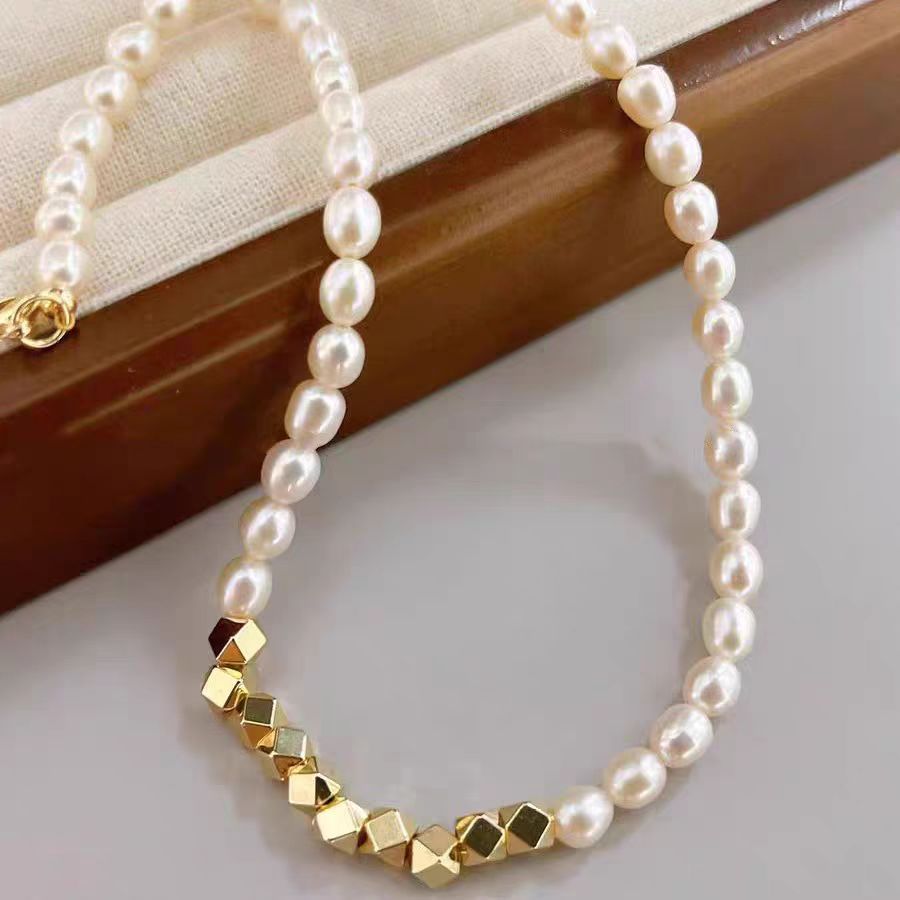 天然淡水珍珠碎银几两手链