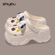 可爱洞洞鞋 女 外穿7cm厚底踩屎感防滑百搭沙滩凉鞋 女夏季 2025新款