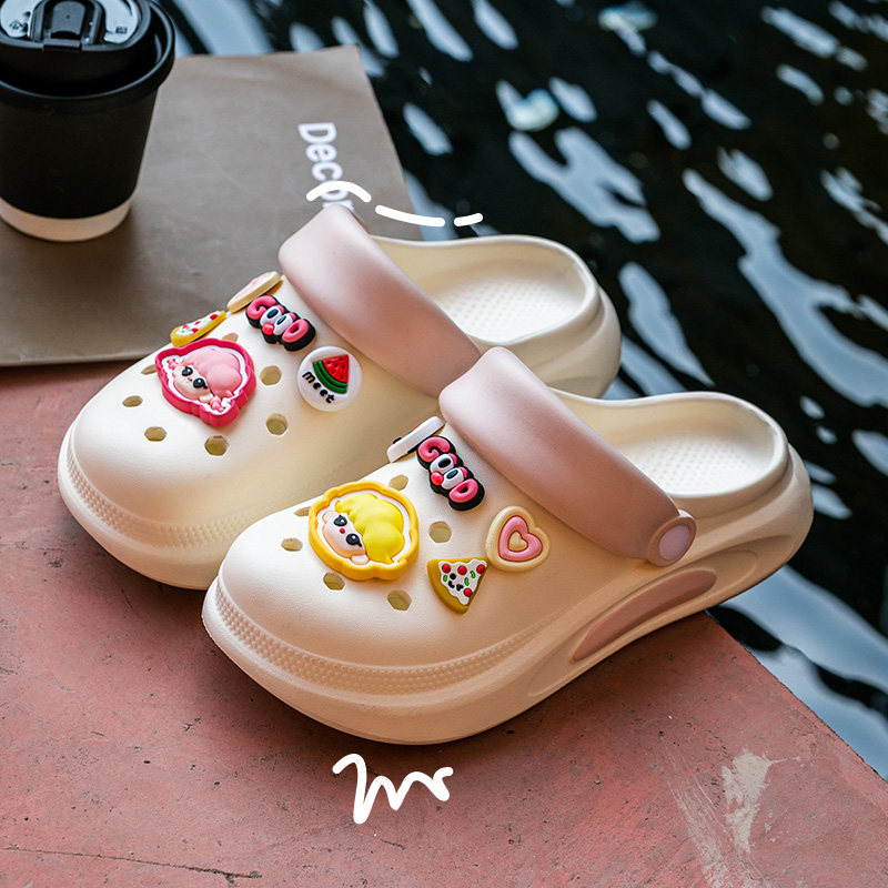 卡通GOOD洞洞鞋女士2025新款软厚底时尚包头防滑diy亲子凉拖鞋男,居家布艺,居家凉拖/凉鞋,淘宝优惠券,粉丝福利购,淘宝优惠卷