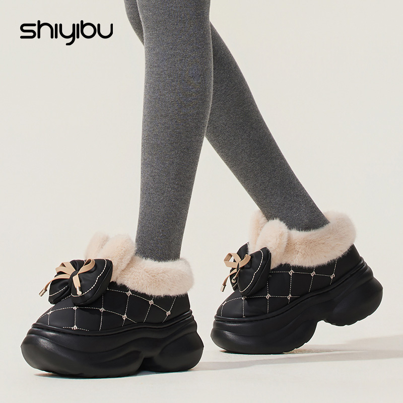 十一步蝴蝶结棉拖鞋女款2025新款