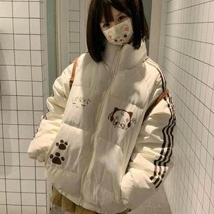 面包服女孩初中生百搭保暖 加厚外套立领时尚 女童棉服2025新款 冬季