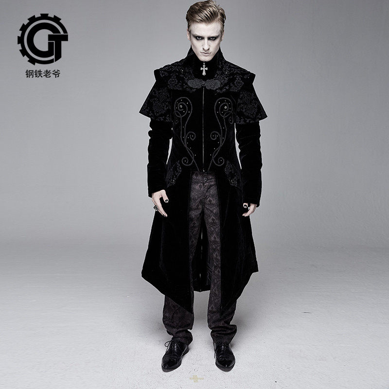 欧美宫廷绅士男装西服性复古哥特