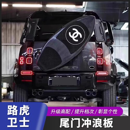 适用于21-26款路虎卫士110/90/130改装碳纤维冲浪板后备胎冲浪板