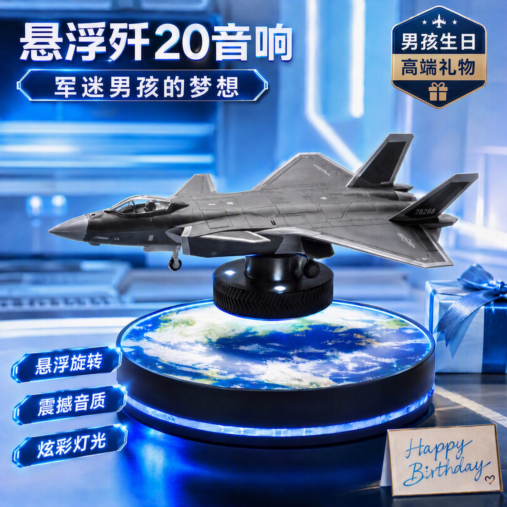 磁悬浮飞机模型十岁12男孩子礼物