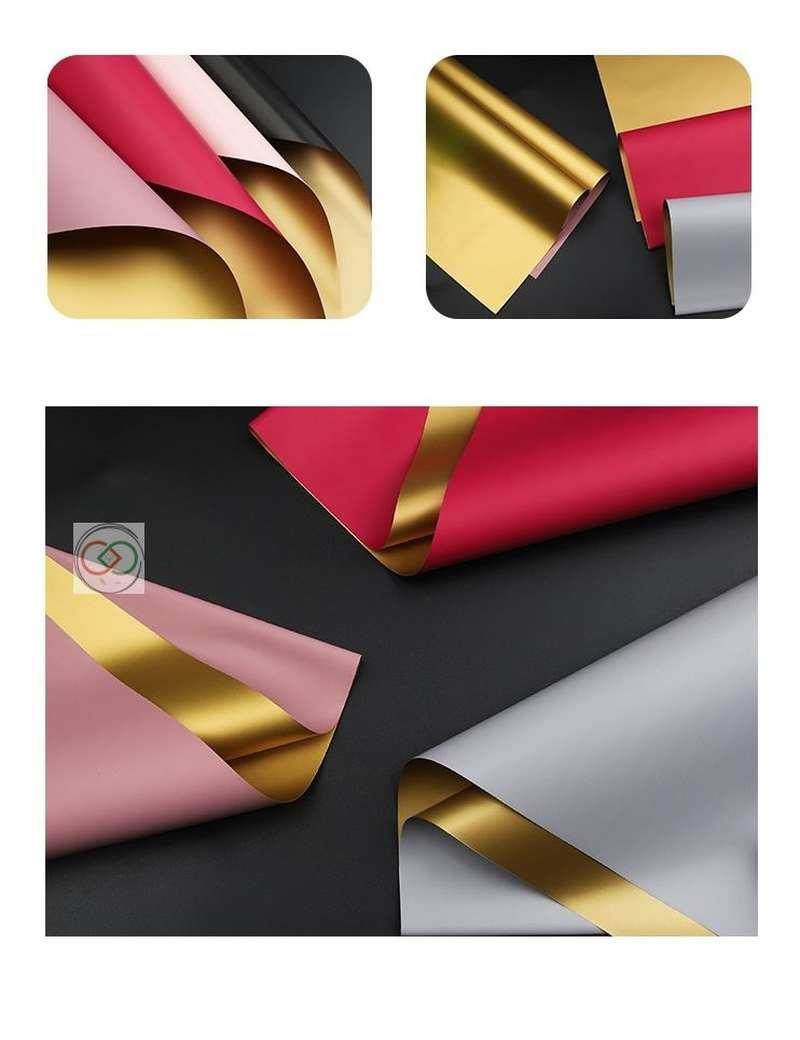 双面花艺包装纸花艺包装纸20高档鎏金开业张韩防水防水包装纸开