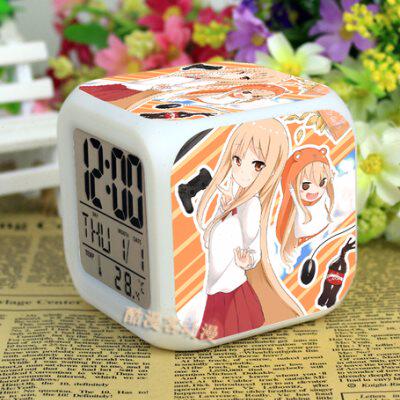 干物妹小埋闹钟 土间埋宅女妹子 led七彩钟 时钟 二次元动漫周边