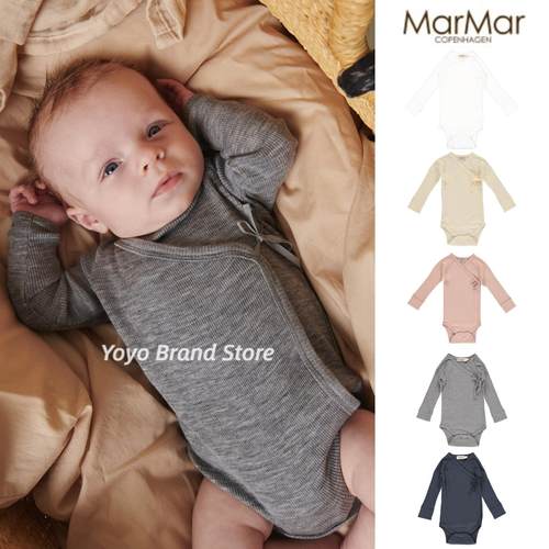 Marmar新生儿侧开襟长袖包屁衣