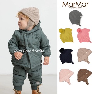 85折丹麦25秋冬Marmar儿童宝宝针织护耳帽羊毛保暖