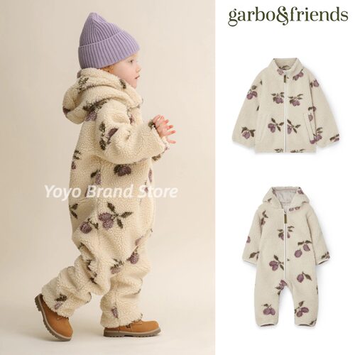9折瑞典Garbo and Friends泰迪夹克连体摇粒绒保暖连帽外套包手脚