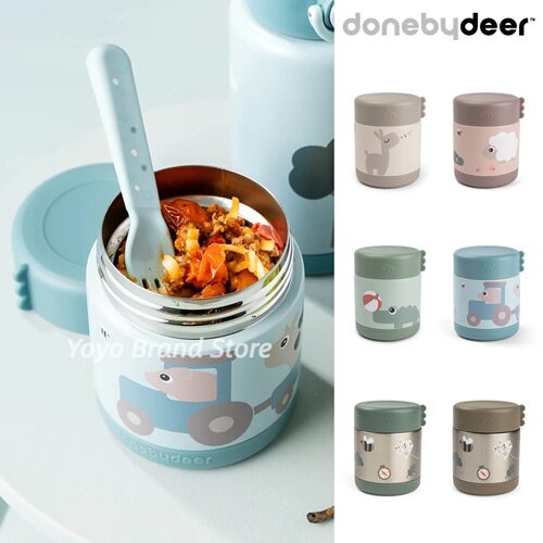 9折Donebydeer儿童不锈钢食物保温杯焖烧杯便携外出辅食罐