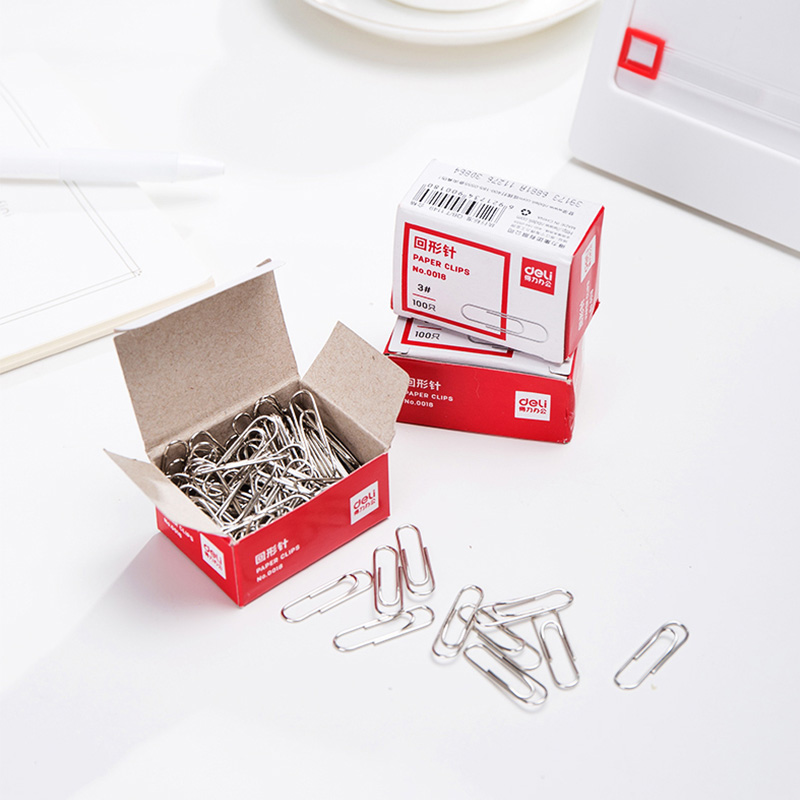 得力0018银色金属回形针曲别针