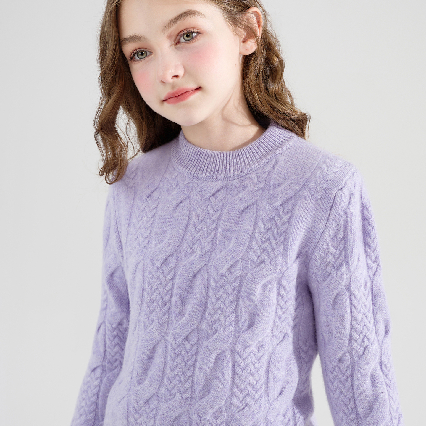 儿童100%羊毛衫男童毛衣女童