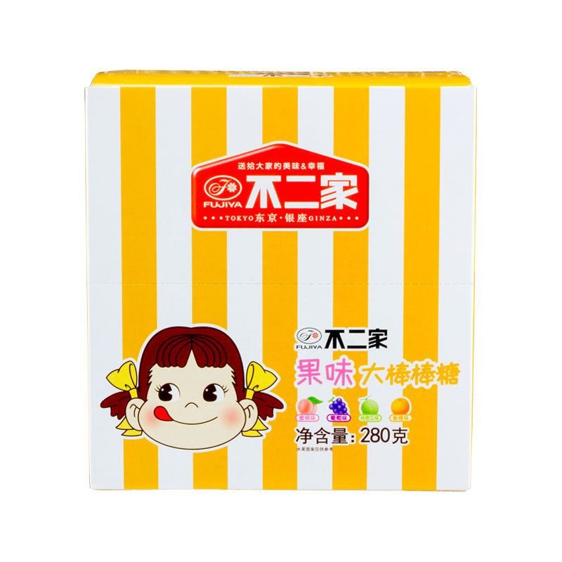 不二家果味大棒棒糖10g/支 一盒28支