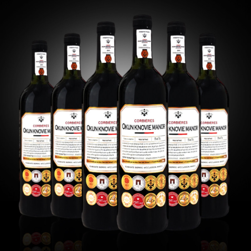 法国15度法尔蓝缔（欧昆）克诺维庄园干红葡萄酒750ml*6瓶 整箱装