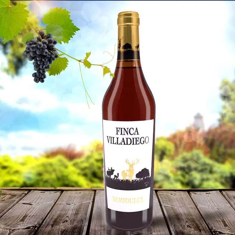 西班牙原瓶进口 金鹿金盖甜白葡萄酒500ml