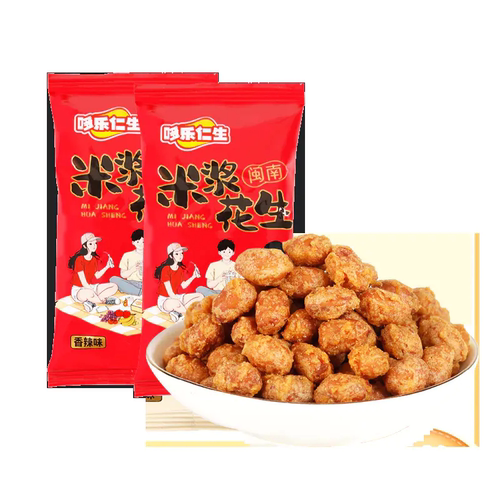 哆乐仁生米浆花生25g/308g香辣酱香味休闲零食下酒菜小吃追剧零食