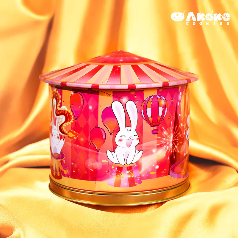 AKOKO经典三味小花曲奇饼干音乐礼盒装560g团购福利点心休闲零食