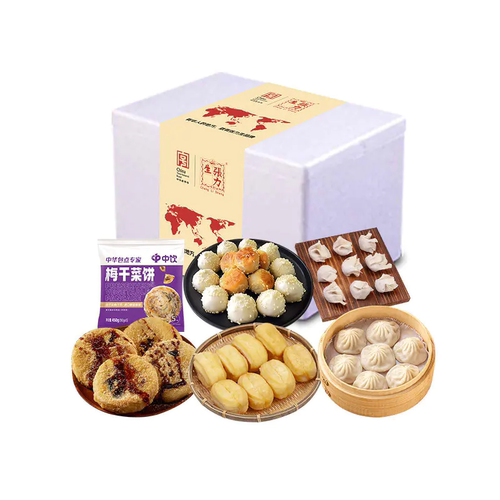 张力生中华老字号早点组合139型1738g早餐速冻包子速食顺丰预制菜