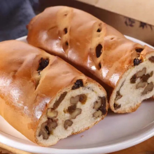 小山大猫俄罗斯风味蔓越莓原味黑全麦核桃仁大列巴500g 2袋无蔗糖