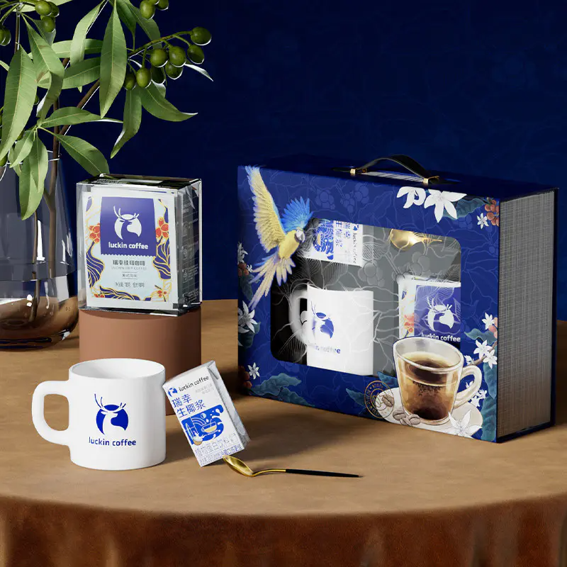 luckin coffee/瑞幸咖啡幸运BOX礼盒 挂耳咖啡生椰浆马克杯圆勺