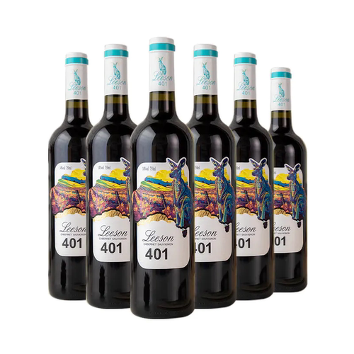 澳洲进口 雷盛（LEESON）401赤霞珠干红葡萄酒 750ml*6瓶/箱