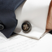 英国生日礼物铁马今歌袖 tateossian陀飞轮袖 扣男士 袖 钉 扣旋转法式