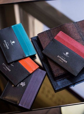 英国正品ettinger真皮卡包银行卡多卡位牛皮纯色证件夹送男士礼物